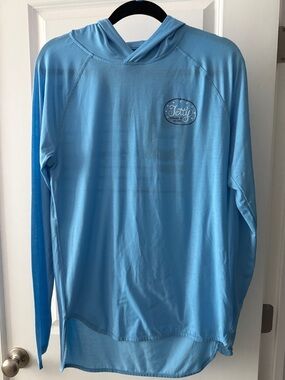 Jekyll & Hyde Light Blue Hooded Long-Sleeve Top